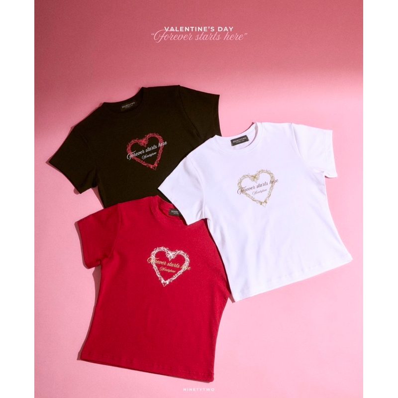 新品🔥🔥Freen個人品牌NINETYTWO 92 情人節限定T-shirt🗝️💝 | 蝦皮購物