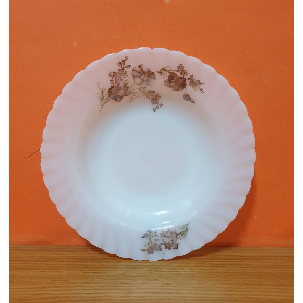 陶瓷盤 早期收藏 INDOPAL 乳白花卉 瓷玉盤 尺寸23.5cm | 蝦皮購物