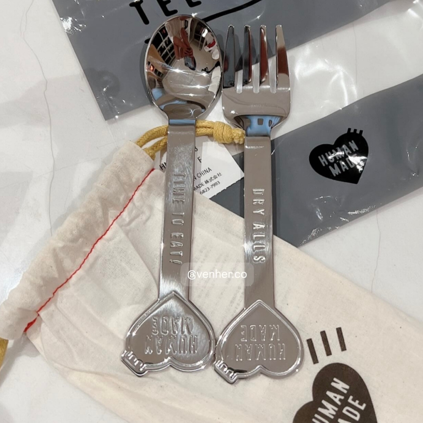 新品✤ HEART SPOON FORK SET HUMANMADE ４本セット 現貨全新HUMAN MADE HEART SPOON & FORK SET 愛心湯匙餐具組| 蝦皮購物