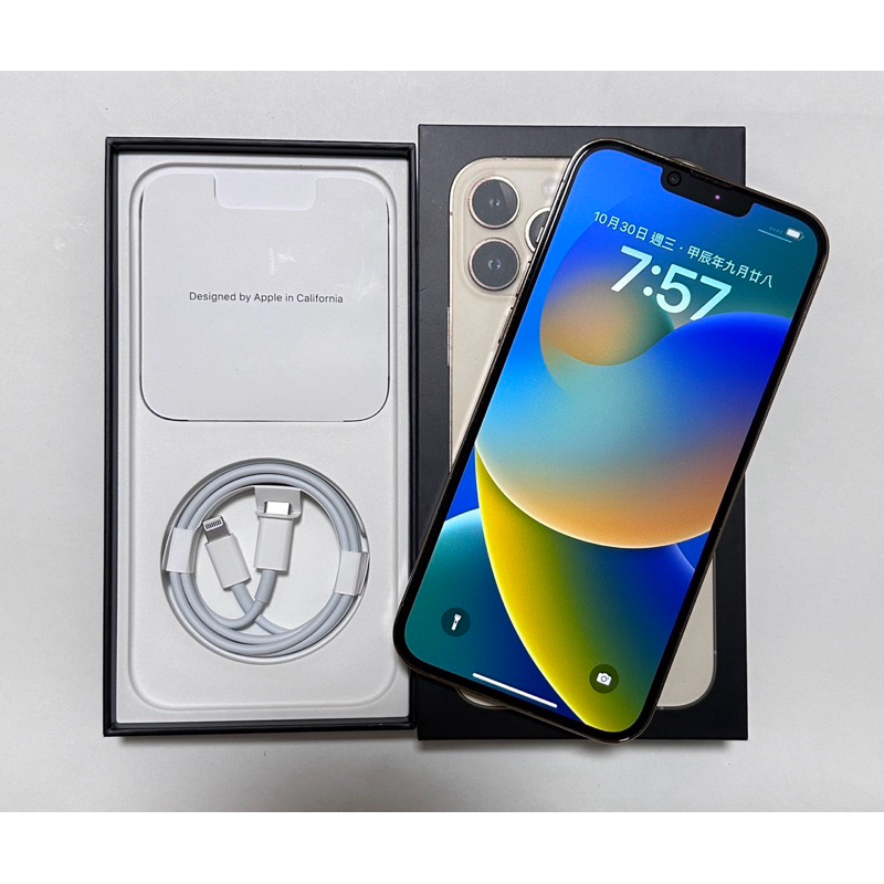 蘋果Apple iPhone 13 Pro Max 256G 金色6.7吋電池健康度87% 盒裝 蘋果Apple iPhone 13 Pro Max 256G 金色6.7吋電池健康度87% 盒裝