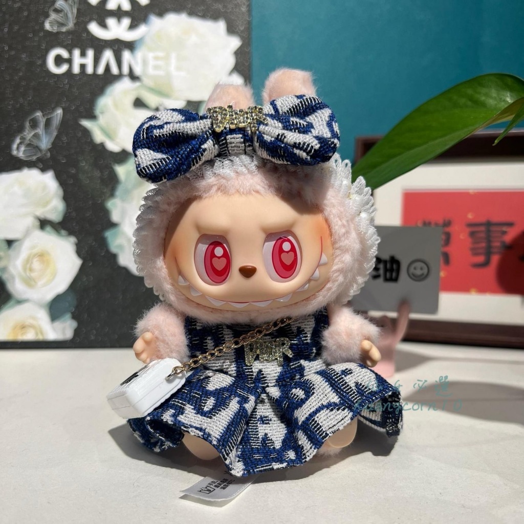 拉布布衣服 D牌洋裝 精品套裝 訂製款 一代二代 坐坐派對 可愛套裝 拉布布套裝 Labubu公仔衣服 娃娃衣服 | 蝦皮購物