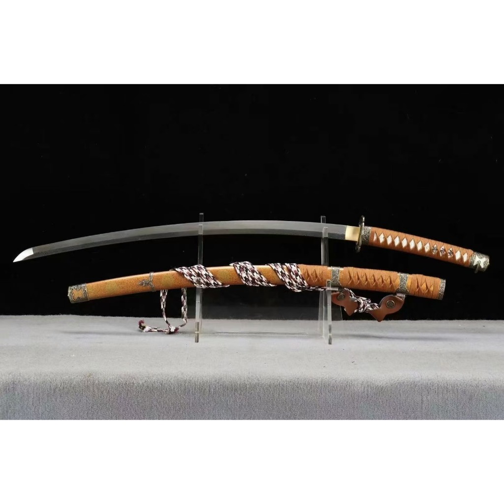【廠家直銷】花紋鋼《金栗強反太刀》武士刀 太刀 Katana 居合道 打刀 長劍 寶劍 硬劍 收藏擺件 龍泉刀劍 未開刃 | 蝦皮購物
