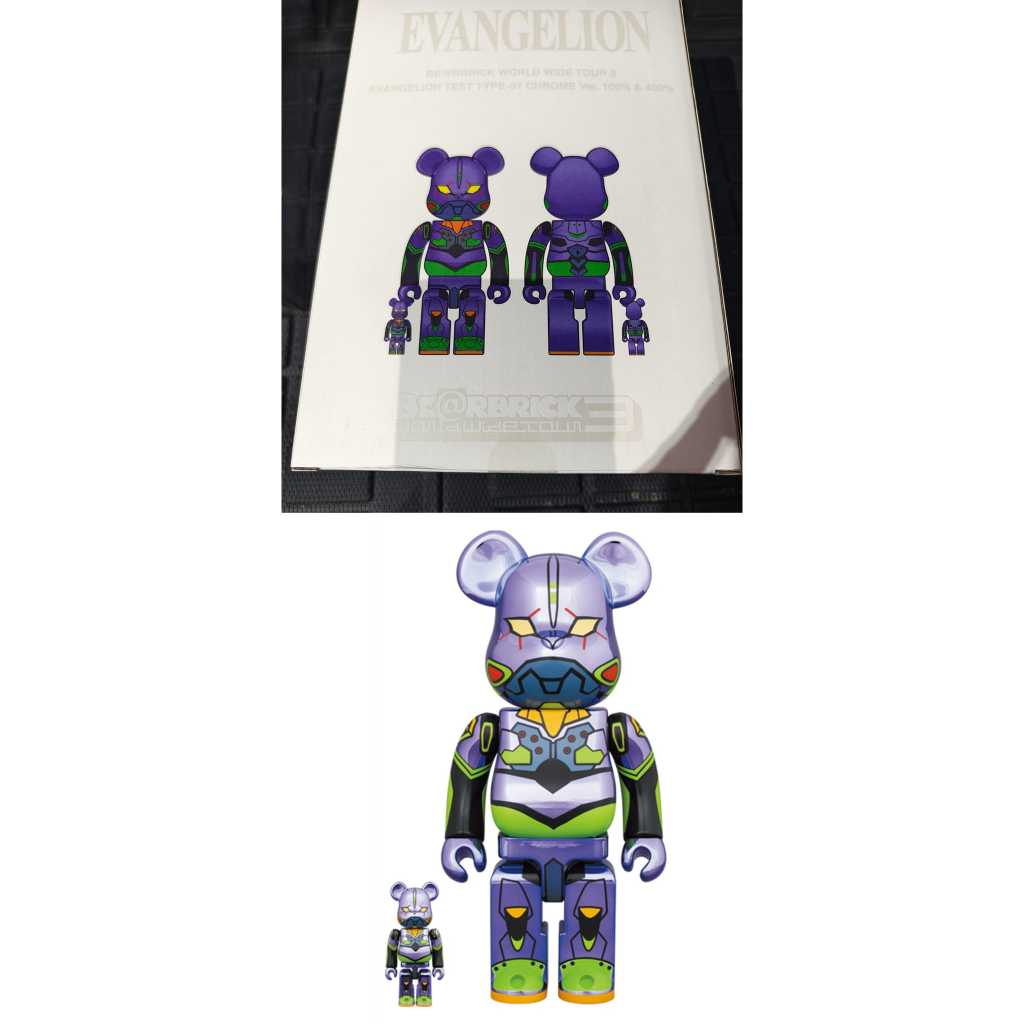BE@RBRICK エヴァンゲリオン初号機 CHROME 100％ & 400％