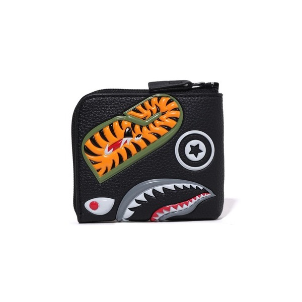 日貨代購CITY】2024AW APE BAPE WGM SHARK MINI WALLET 鯊魚錢包短夾