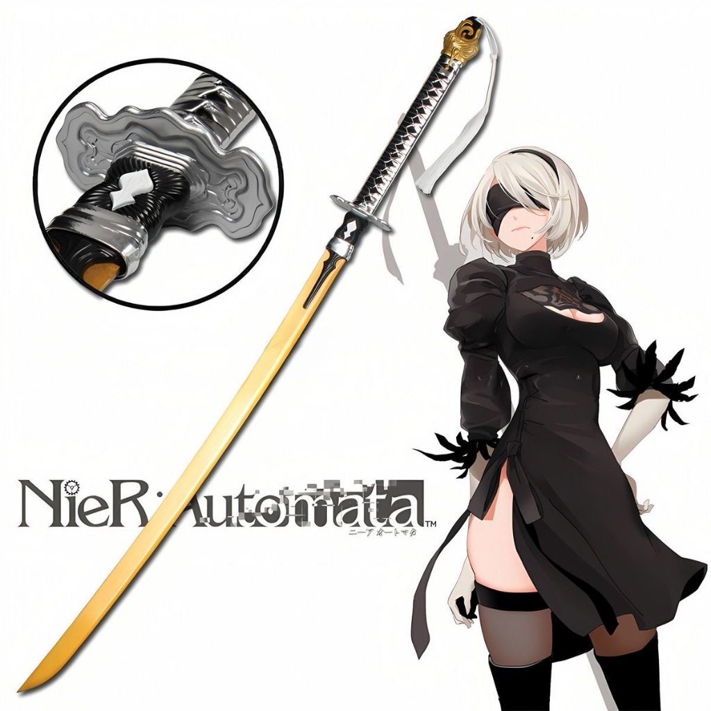 千羽】金屬1:1模型武器尼爾機械紀元2B小姐姐刀劍武器裝備9s白之契約刀