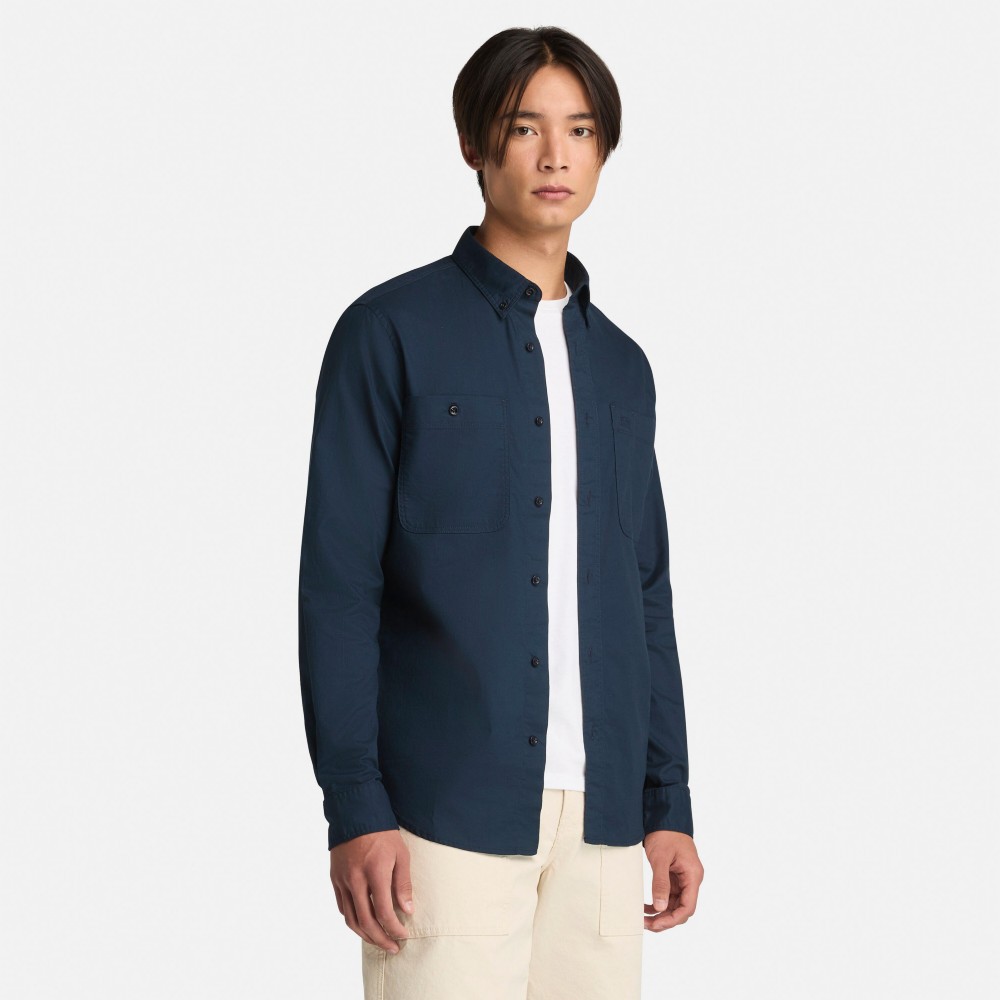 Timberland | (⭐2025春夏最後一件特價⭐)男款深寶石藍長袖襯衫|A69RQ433 | 蝦皮購物