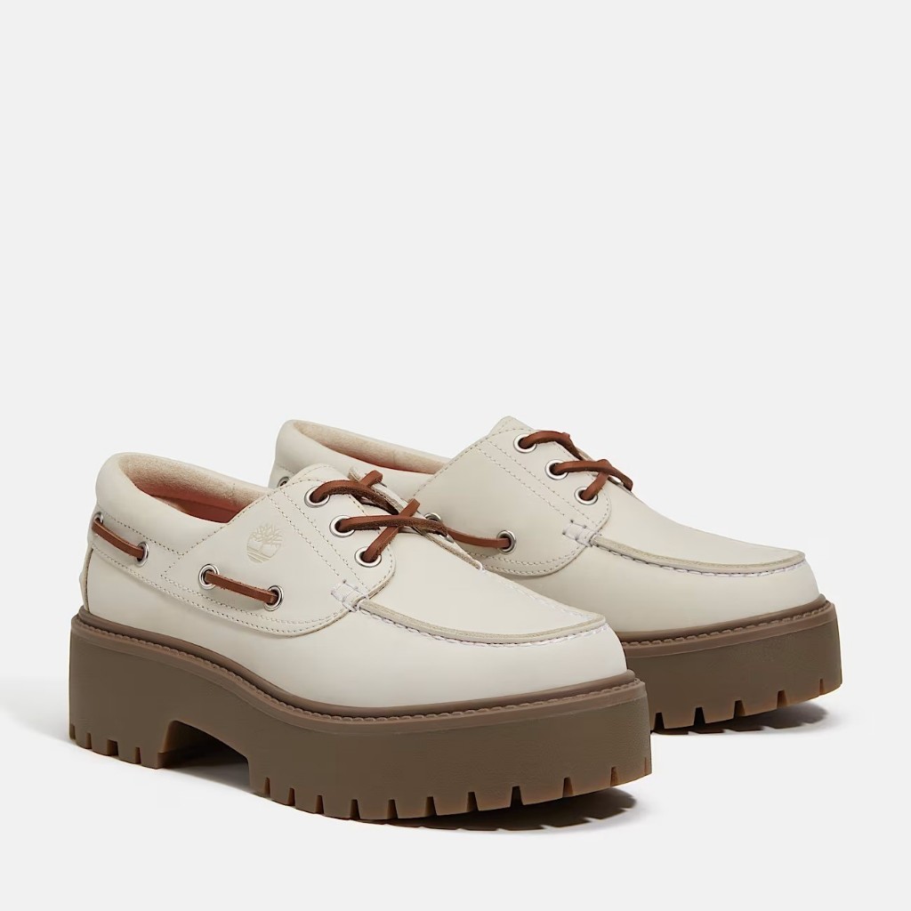 Timberland | (⭐2025春夏⭐)女款自然色Stone Street厚底帆船鞋|A2GVFEX4 | 蝦皮購物