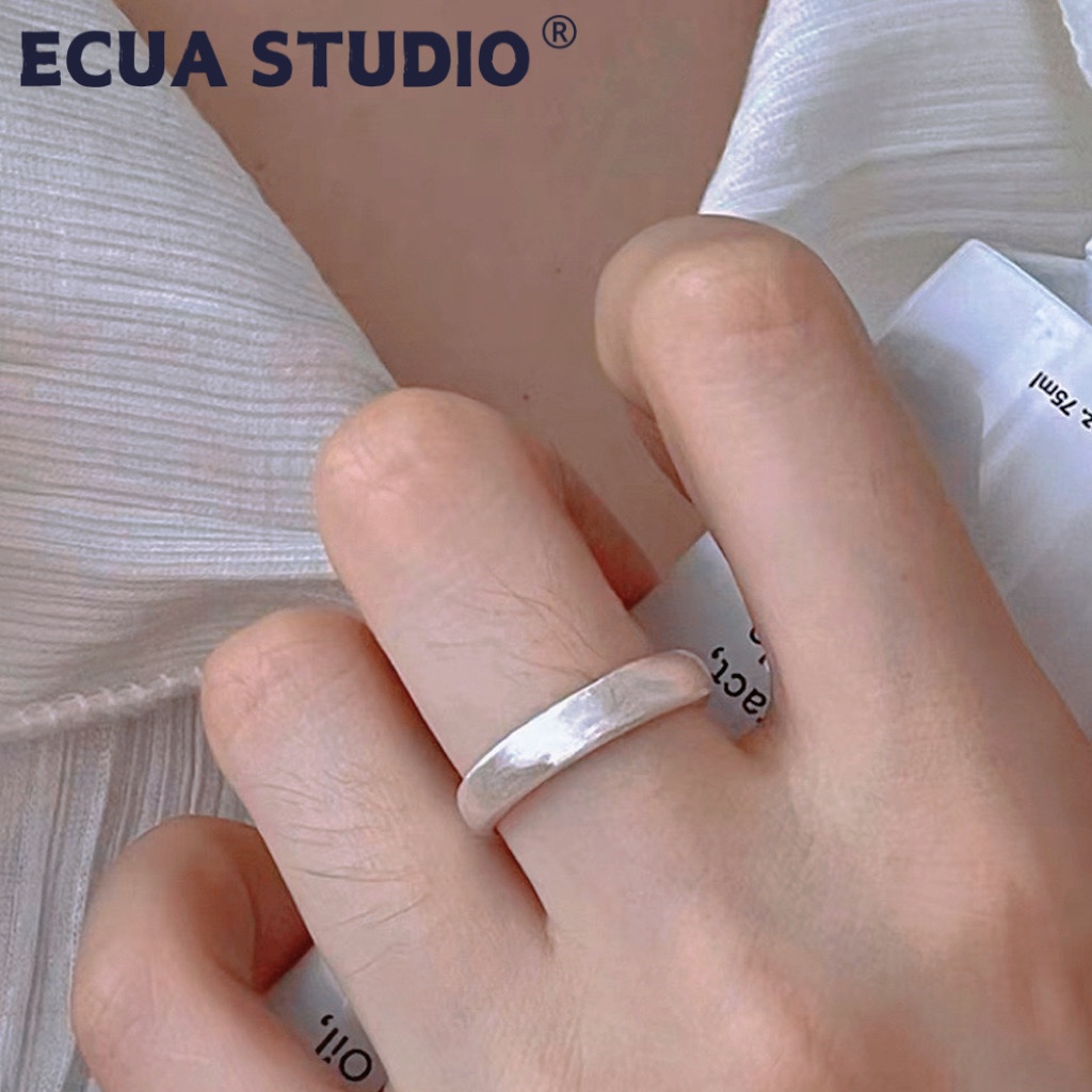 ECUA STUDIO｜925銀戒指 下開口 霧面磨砂素圈 結單當天發出 | 蝦皮購物