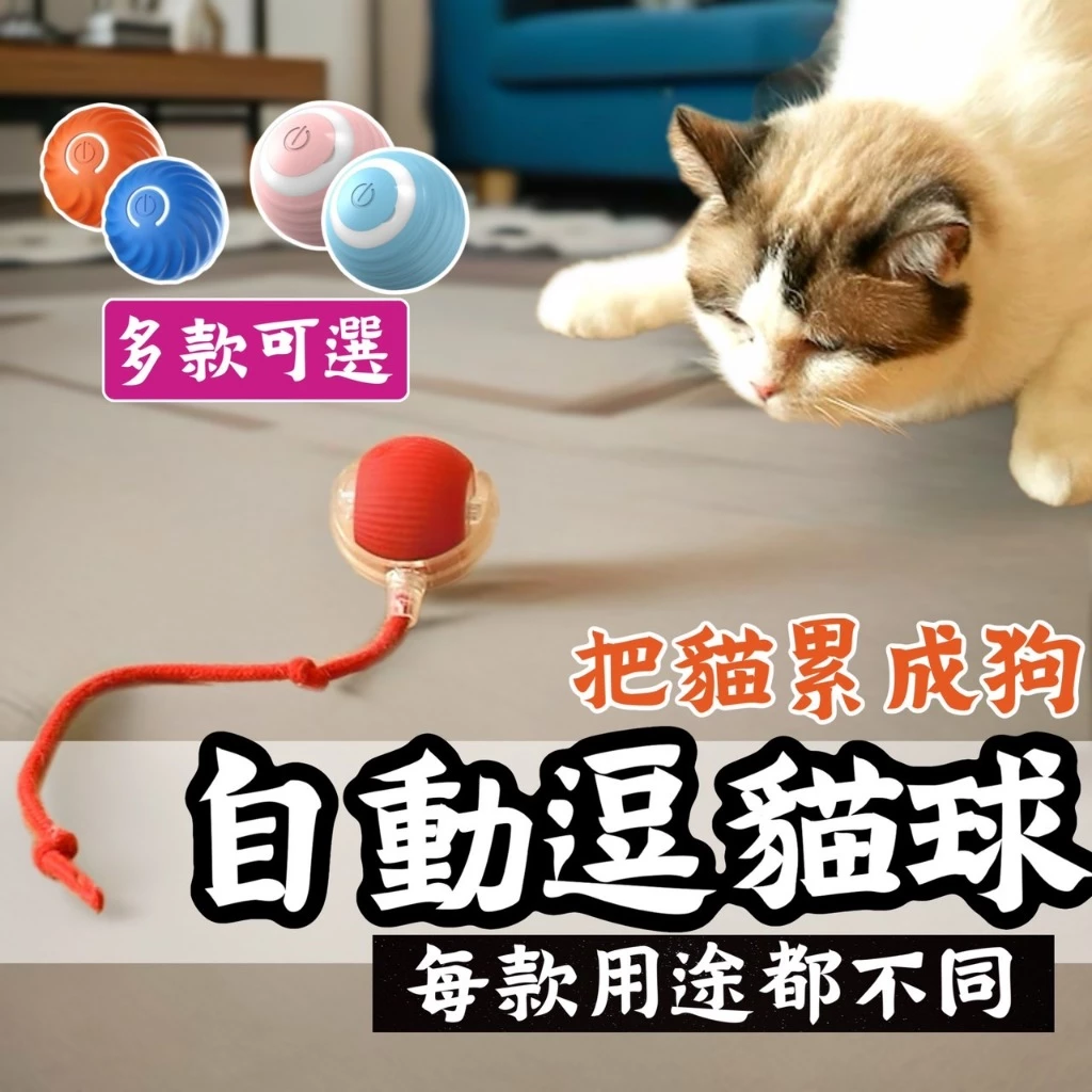 智能逗貓球 自動逗貓球 引力滾滾球 自轉球 貓咪玩具