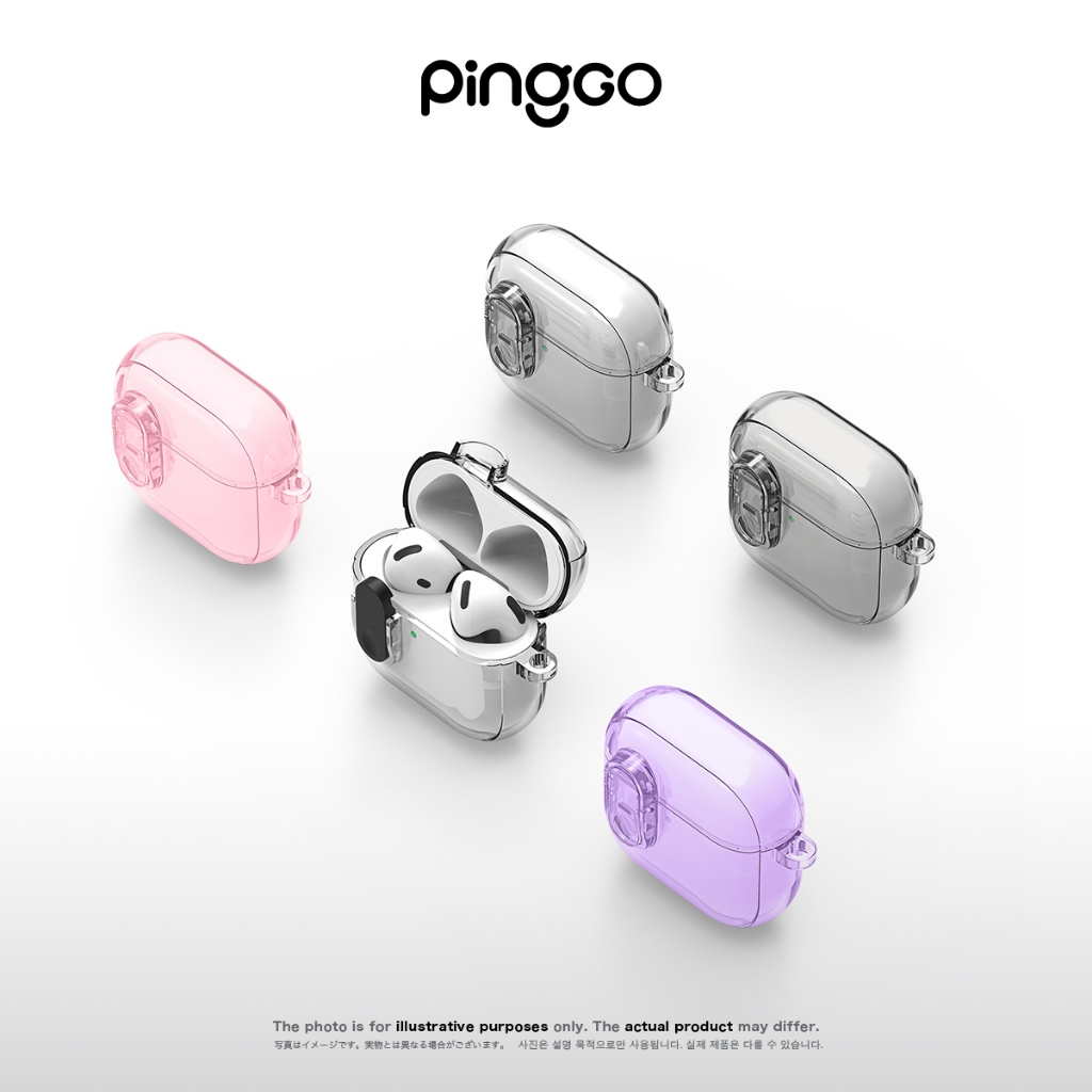 PingGO AirPods 4代 PECL系列 冰晶透明 保護殼 防摔保護套 (附防丟掛鉤) | 蝦皮購物