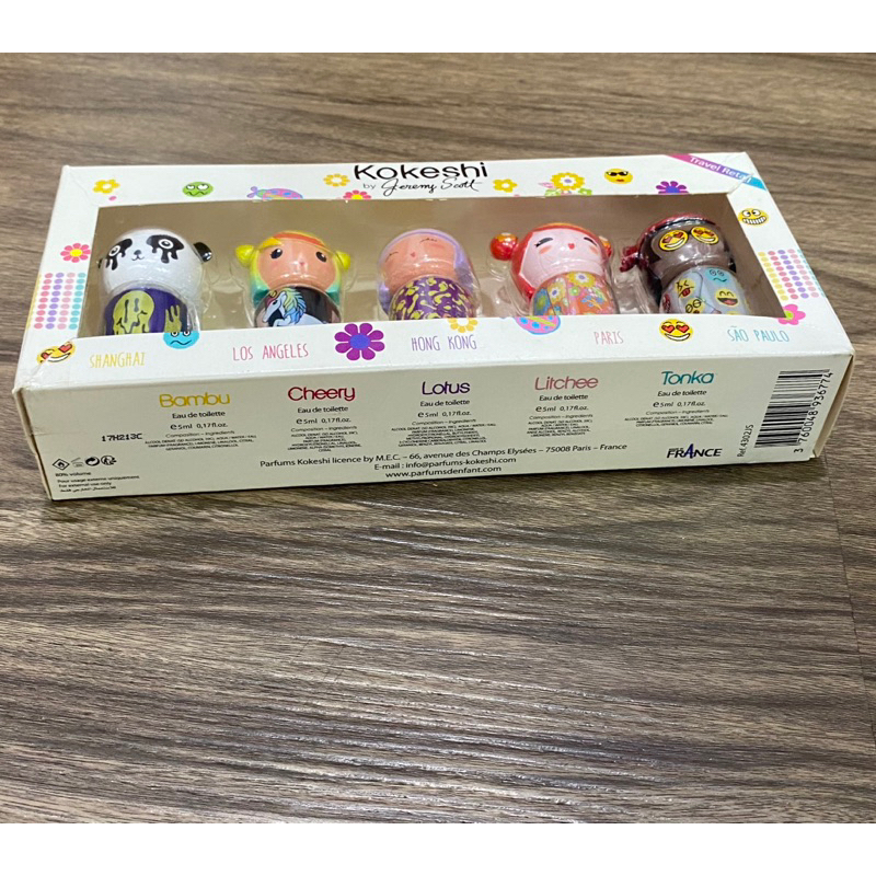 全新Kokeshi 娃娃香水禮品套裝組5ml (5瓶）Jeremy Scott 時裝設計師