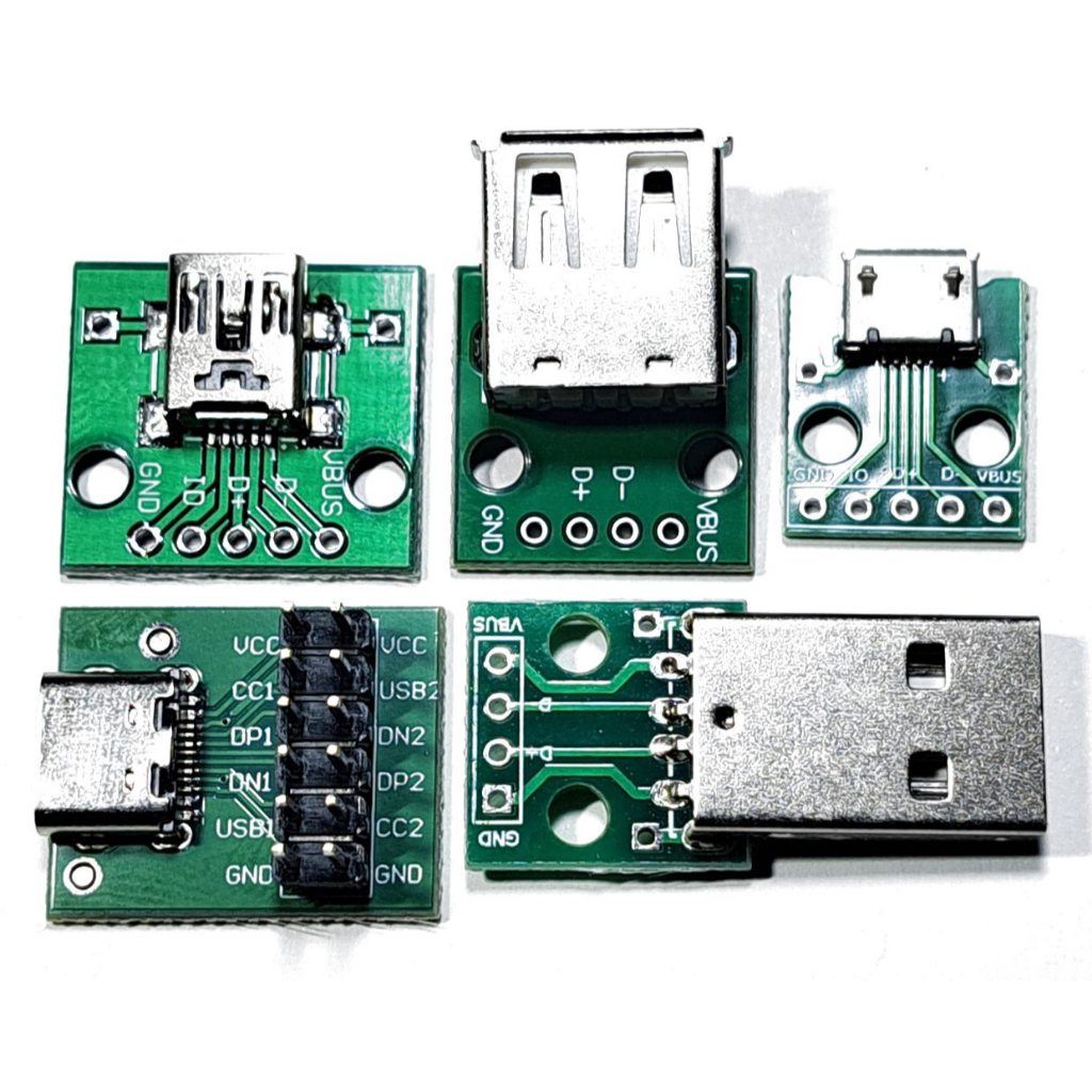 【雲賀科技】0451 各式USB轉接板 焊接板 TypeC micro mini USB母座 USB公頭 電路板 | 蝦皮購物