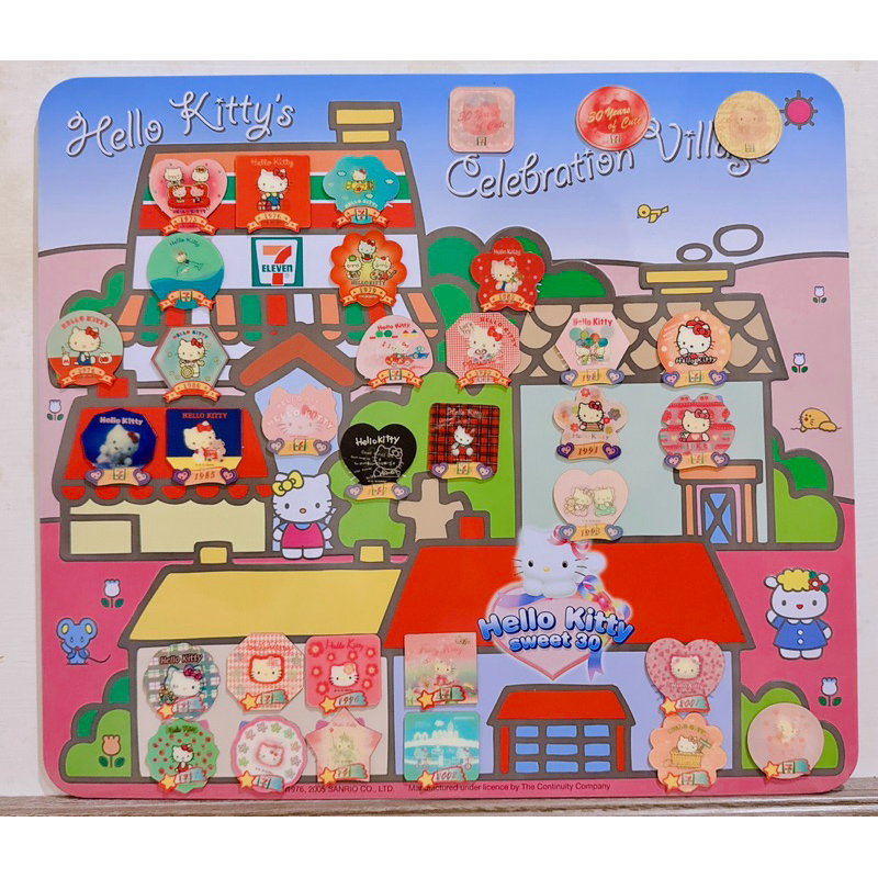 Hello Kitty 30週年3D磁鐵珍藏收集板| 蝦皮購物