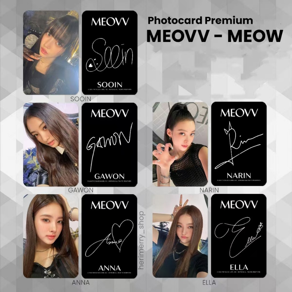 今日特賣】MEOVV特典卡*打歌卡韓團周邊Anna Narin Gawon Sooin 隨機小