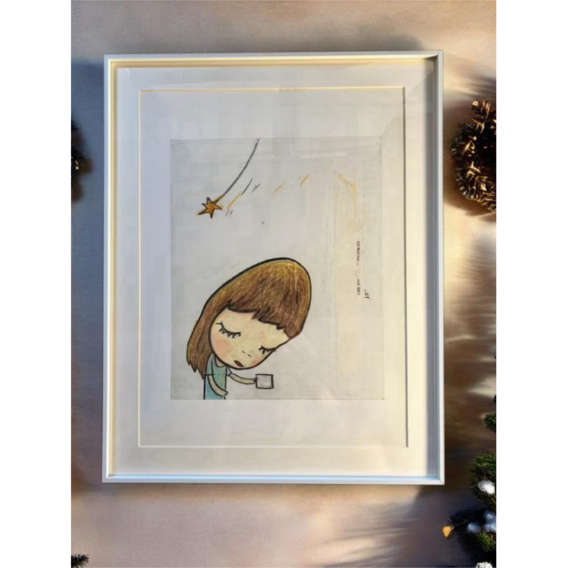 超好評再入荷‼️（最受歡迎的一幅）奈良美智想把流星摘給你Drawing