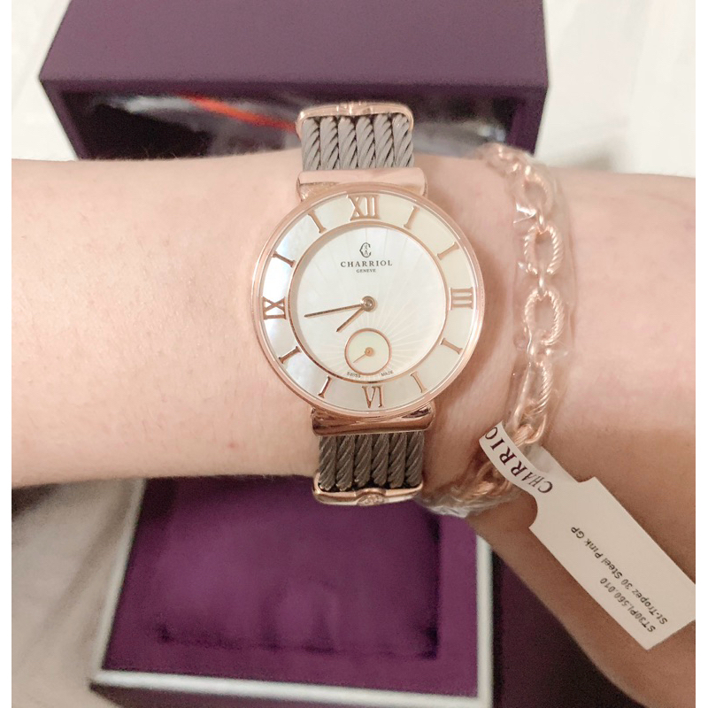 CHARRIOL 夏利豪ST30PI560010 ST-TROPEZ 30mm 腕錶鋼索錶| 蝦皮購物