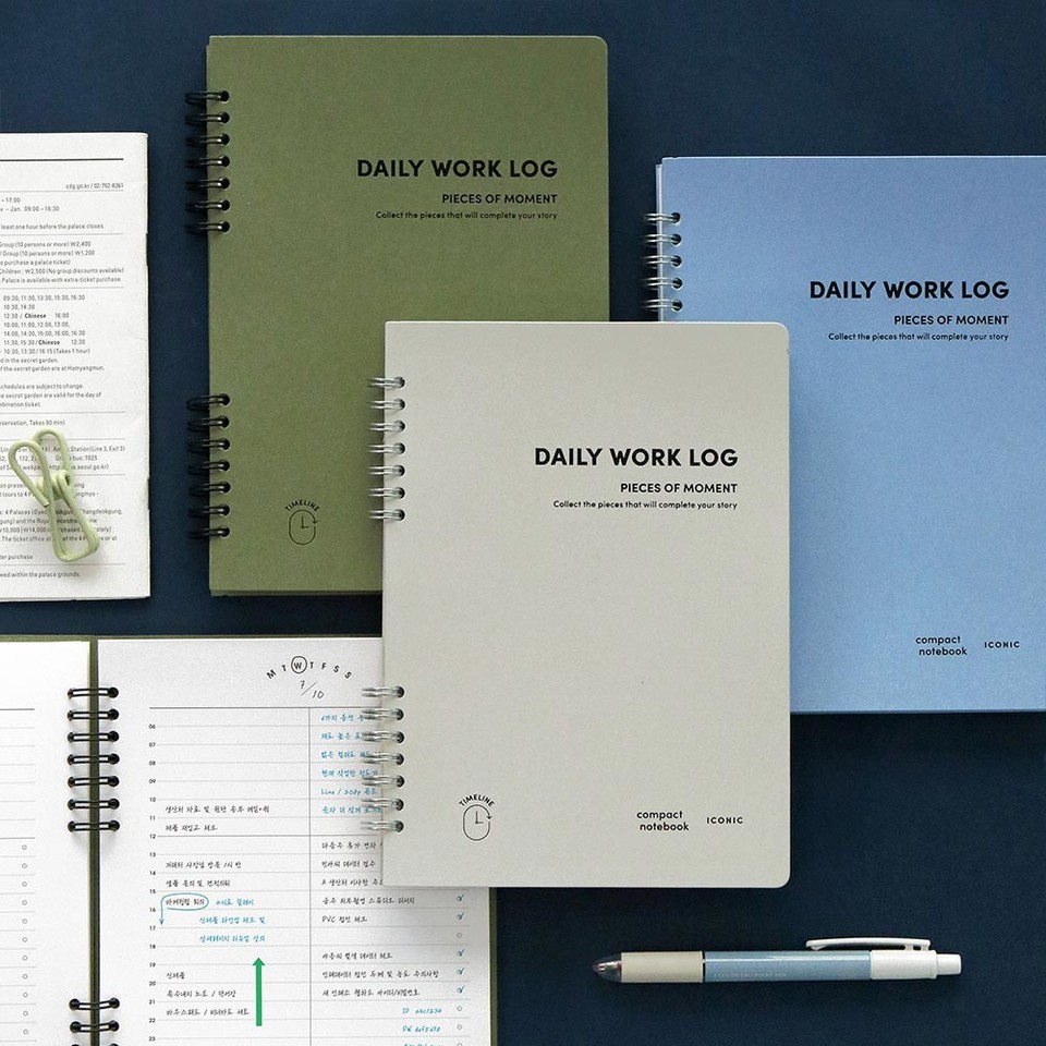 Ξ ATTIC Ξ 韓國iconic~ Compact Notebook A5 四分格記事 檢查清單 工作日誌 筆記本 | 蝦皮購物