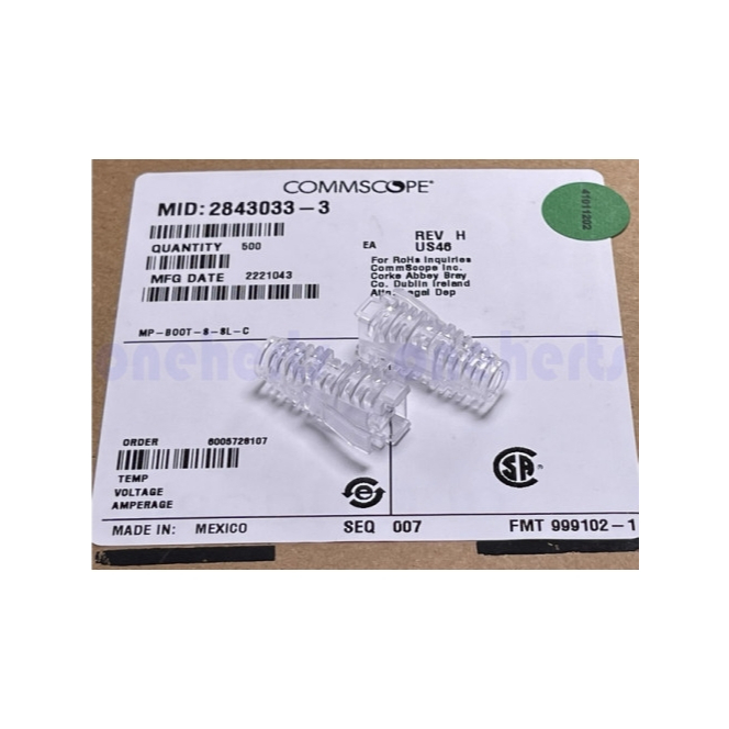 2843033-3 Commscope 網路接頭保護套 MP-Boot-S/SL-C美國 Commscope | 蝦皮購物