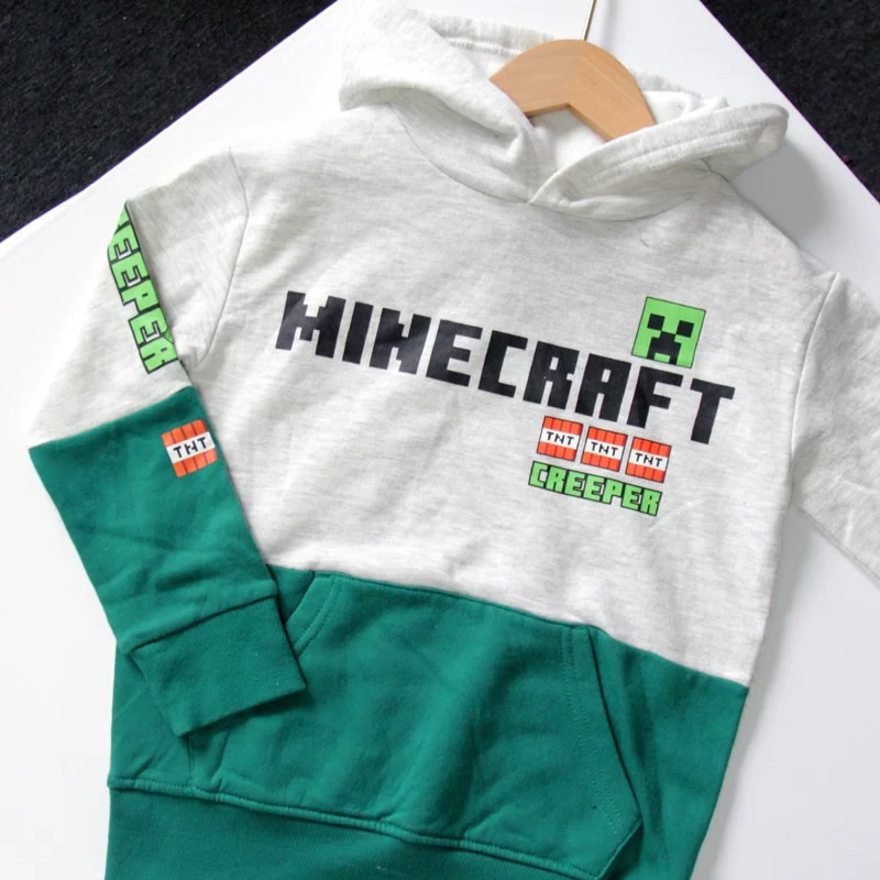衣斯坦寶｜美國正版 當個創世神 Minecraft 男童 女童 連帽上衣 長袖衣服 麥塊 史蒂夫 苦力怕 我的世界 | 蝦皮購物