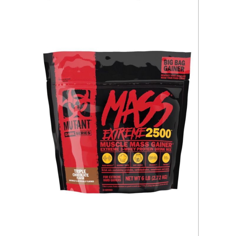 mutants mass gainer extreme 2500 6lbs TRIPLE CHOCOLATE | 蝦皮購物
