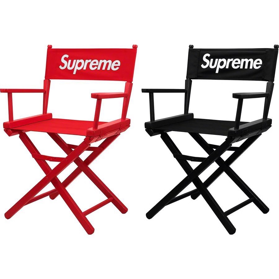 Luck百貨】潮牌Supreme 19ss折疊椅導演椅實木凳子釣魚椅露營椅子折疊