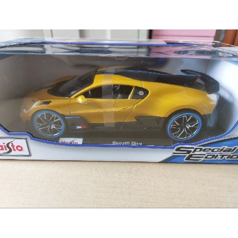 Maisto 1:18 Bugatti Divo – Colore Grigio/blu, Nuovo In Scatola, Omaggio P&P - Foto 3