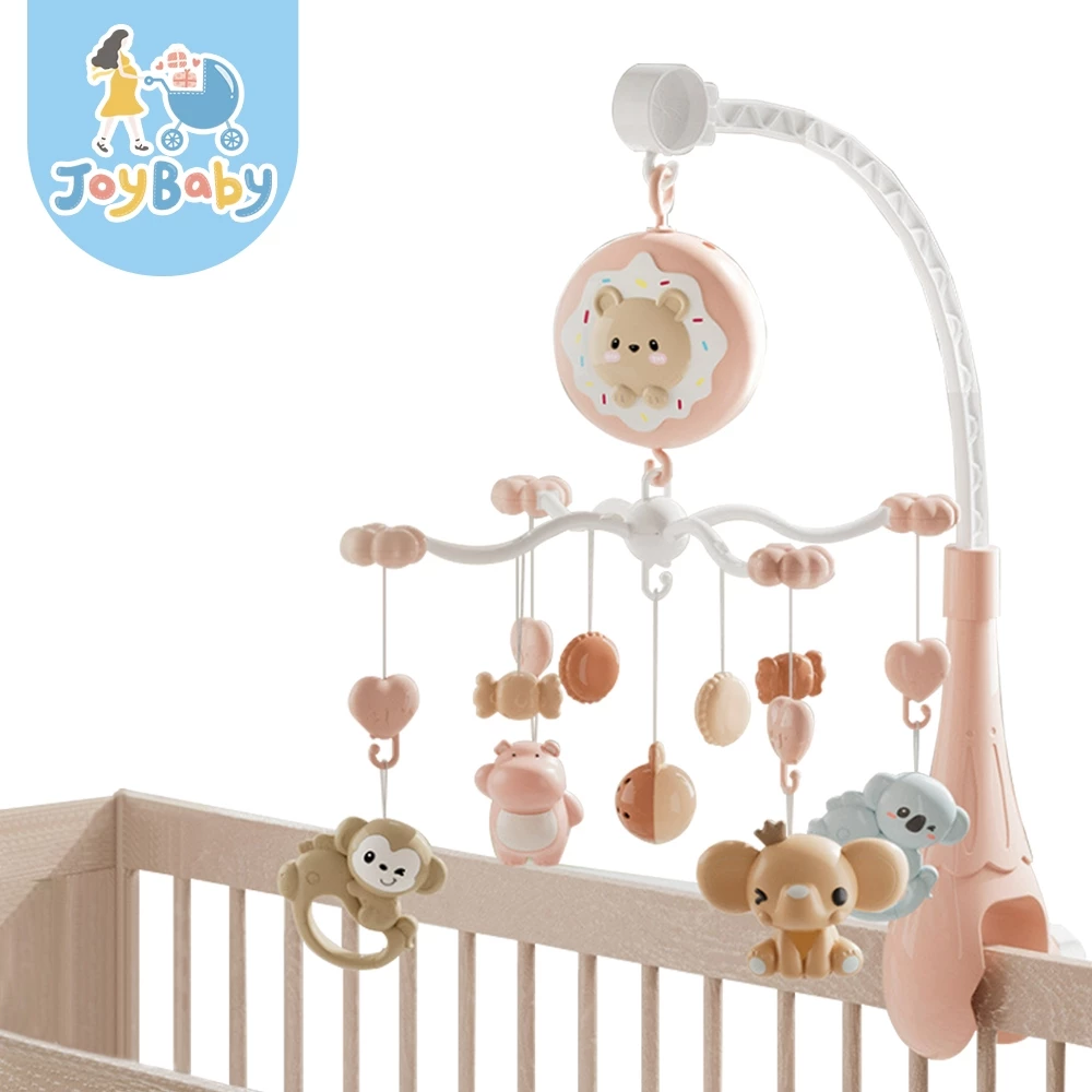 JOYBABY 嬰兒床鈴 床邊音樂鈴 小熊夜燈投影旋轉音樂床鈴