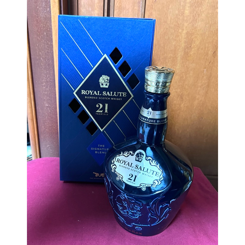 ROYAL SALUTE皇家禮炮21年威士忌空酒瓶/多用途空瓶/空洋酒瓶/陶瓷酒瓶