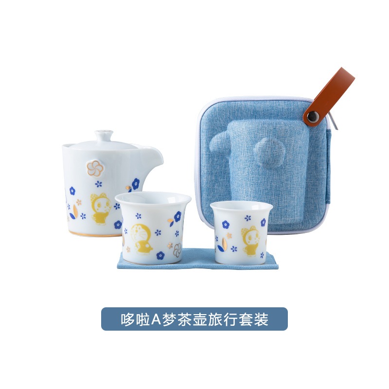 現貨】正版哆啦A夢茶壺高顏值壺身+茶杯套裝泡茶禮物小叮噹哆啦美哆啦a