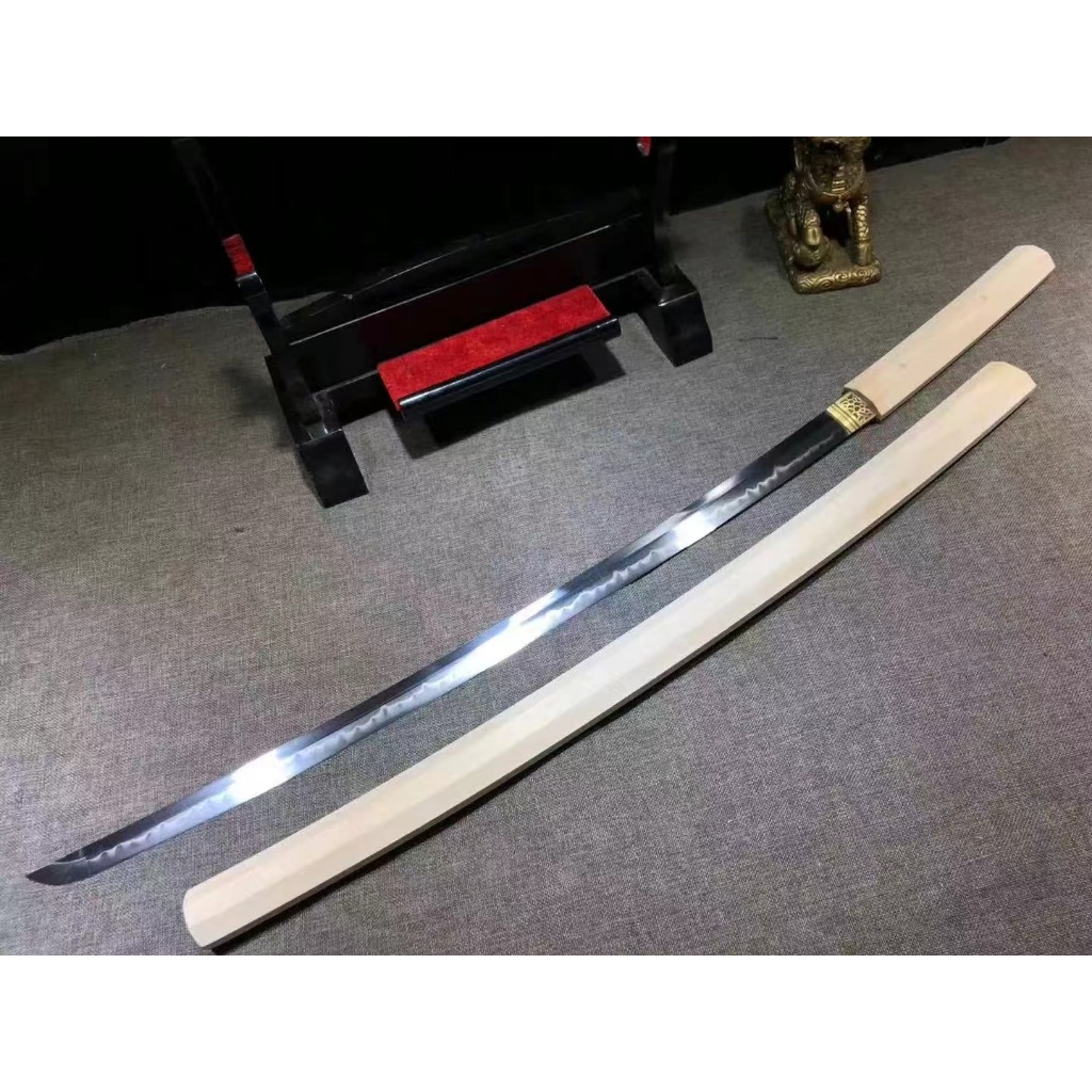 【典藏】T10燒刃《連體居合刀》武士道劍道練習刀 日本刀 肋差 居合刀 Katana 打刀 東洋刀 日式刀 太刀 未開刃 | 蝦皮購物