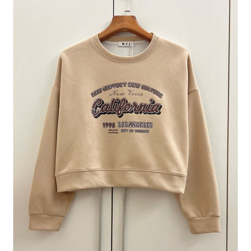 ［特價$149→$99］插肩袖磨毛英字LOGO長袖衛衣 親子裝 main image 0