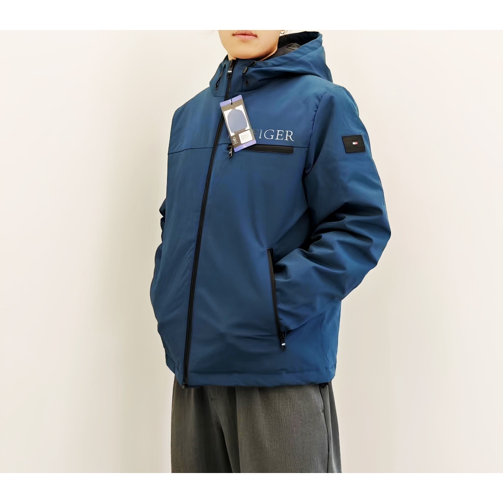 Tommy Hilfiger 立領防風衝鋒外套飛行外套隱藏式連帽外套