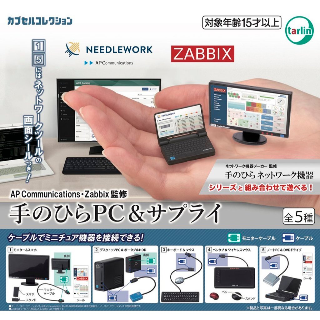 【正版現貨】tarlin 居家辦公3C用品 掌上迷你 扭蛋 轉蛋 AP Communications ZABBIX 監製 | 蝦皮購物