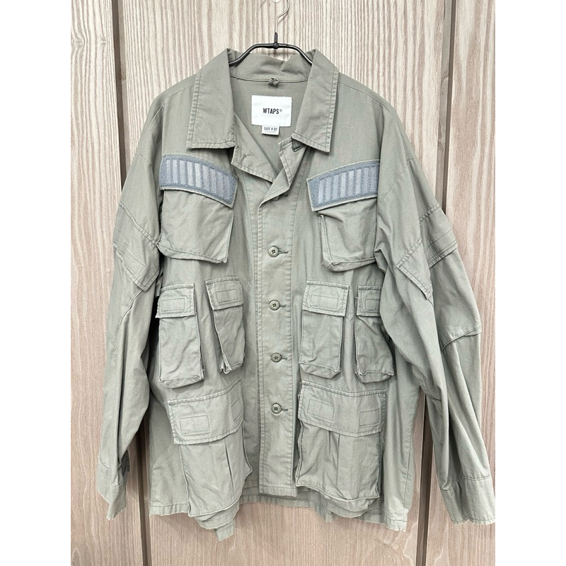 二手美品WTAPS 19AW MODULAR LS 01 SHIRT 襯衫灰色M號| 蝦皮購物