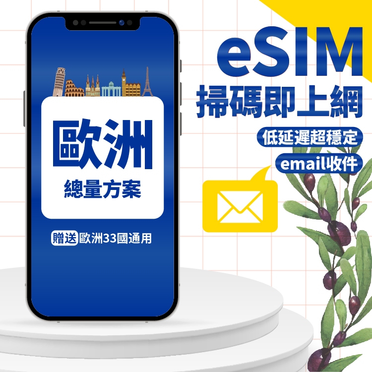 【eSIMmart】歐洲eSIM| 高速上網1-7天 網卡 歐洲33國通用 歐洲 eSIM esim卡 網路卡 | 蝦皮購物