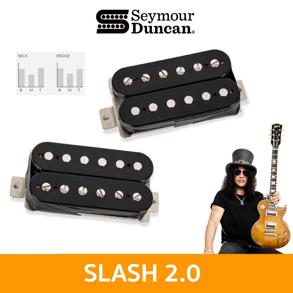 Seymour Duncan Slash 2.0 Zebra 黑色斑馬色鐵蓋電吉他拾音器aph-2s