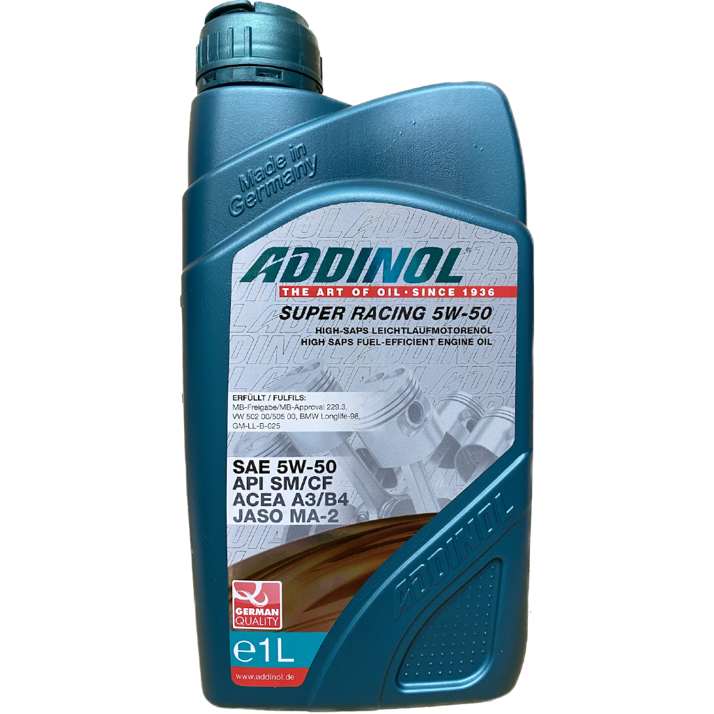 Mannol 504 507 Addinol SUPER Racing 5W-50 Motoröl, 6 Liter – Ideal Für VW, Audi, BMW, Mercedes & Mehr Motoröl 6 Liter Halbsynthetisch