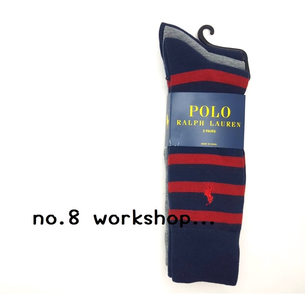 現貨【RL男生館】☆【POLO Ralph Lauren小馬刺繡中筒襪/長襪】☆【RLD001A2】三雙組 | 蝦皮購物