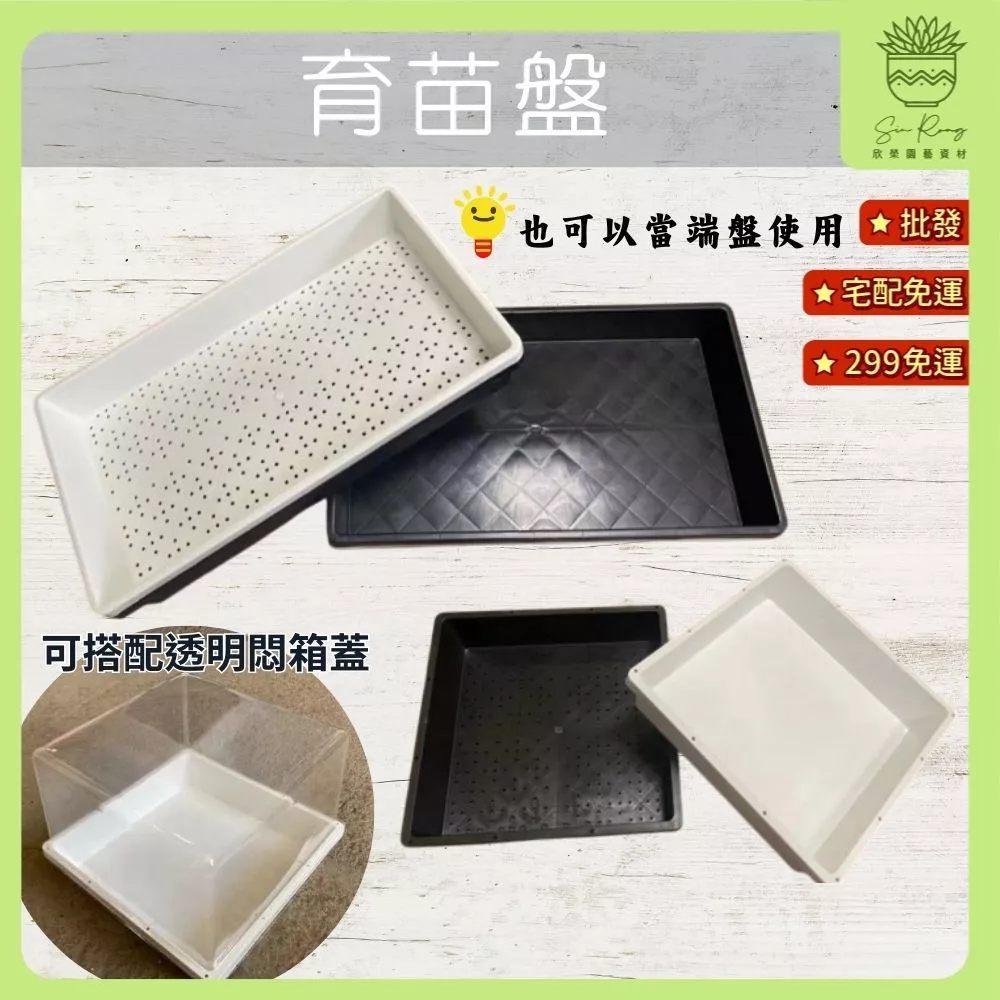 新式超透氣網格育苗盤，附悶箱蓋