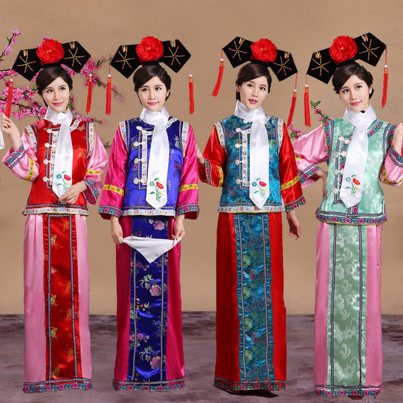 清朝格格宮廷裝(多色) 台灣發票 WULA烏拉 格格裝 還珠格格cos 清朝宮女服 清朝格格服 古代宮女衣服 格格衣 | 蝦皮購物