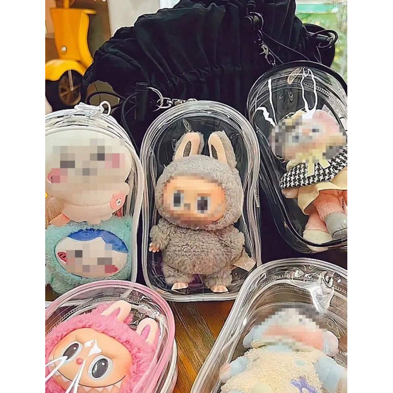 遛娃包 曬娃包 娃包 娃娃包 透明娃包 公仔收納 痛包吊飾 娃娃收納包 包包掛件 （款式：透明/大） | 蝦皮購物