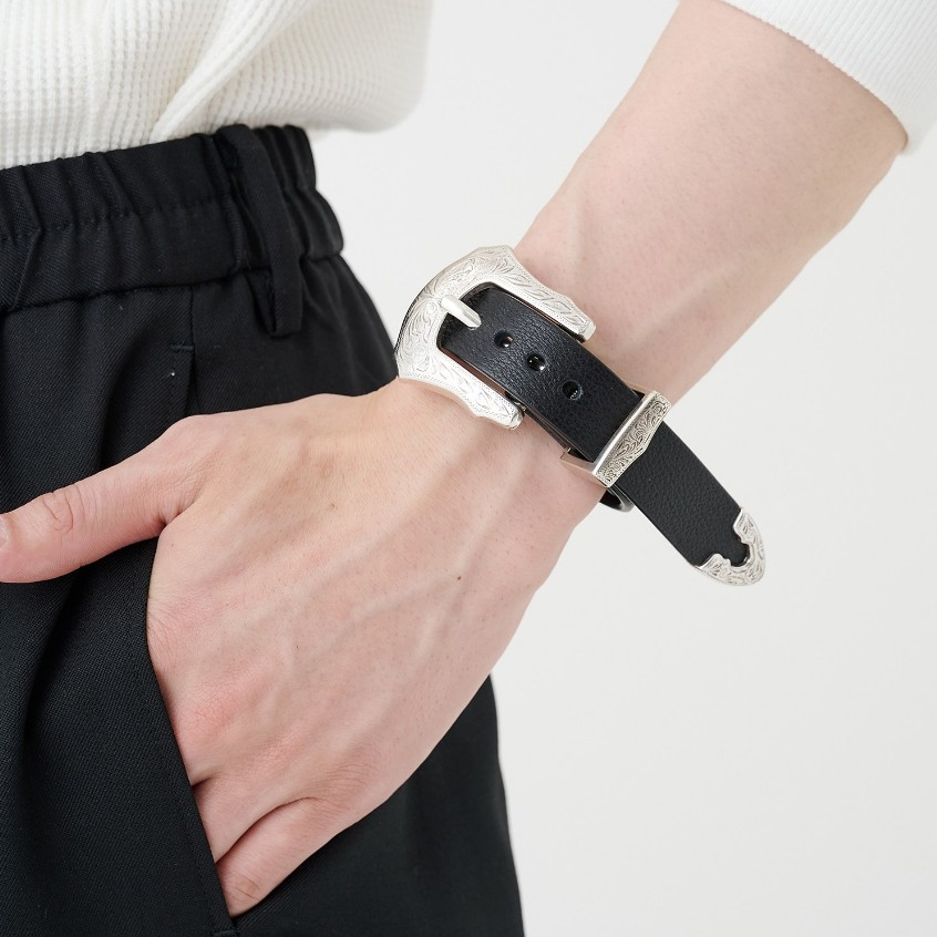 アクセサリー 新品 TOGA VIRILIS l leather bangle