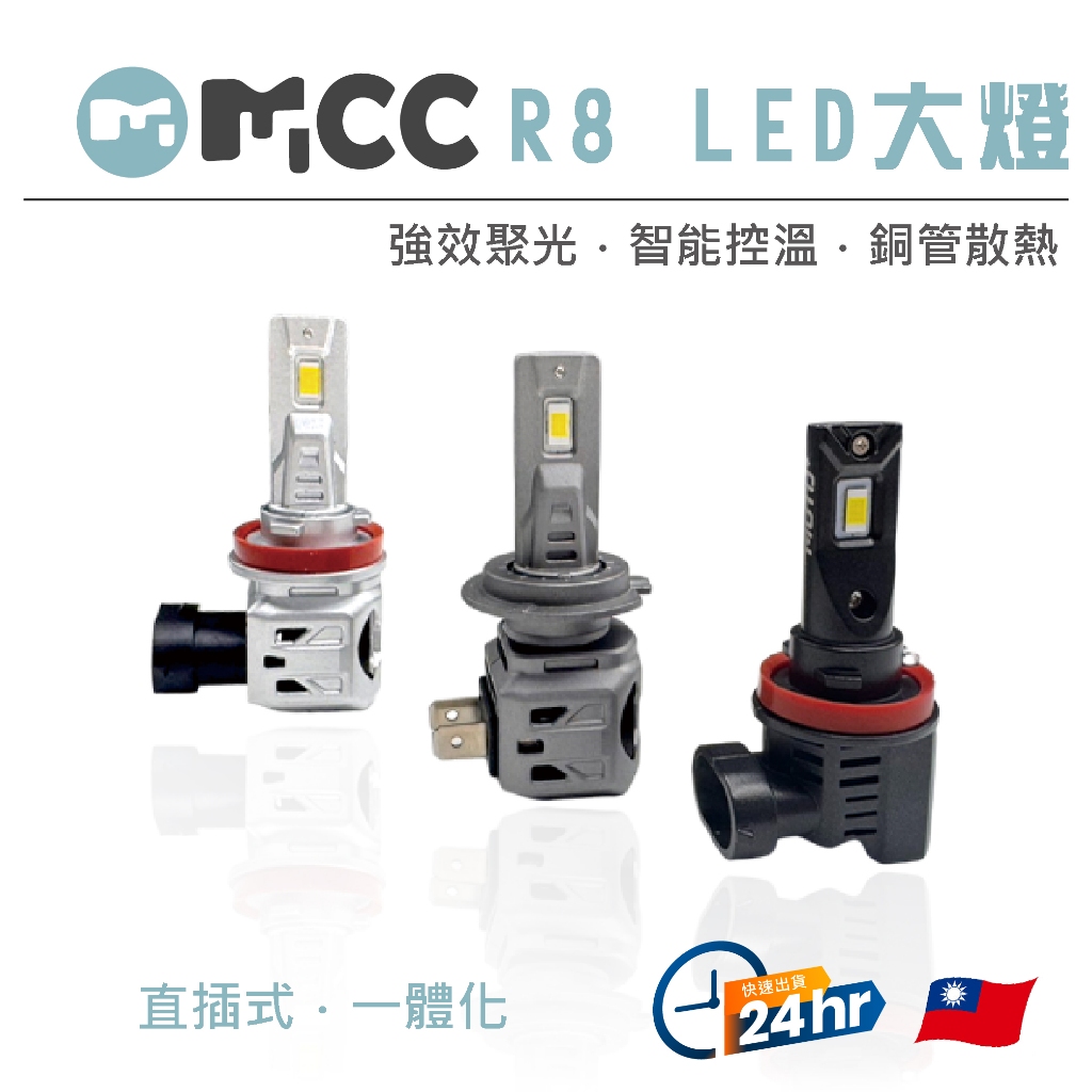 【R8 LED大燈】一體式 LED大燈 驅動內置 黃光 白光 H7 H11 9005 9006 9012 LED直上 | 蝦皮購物