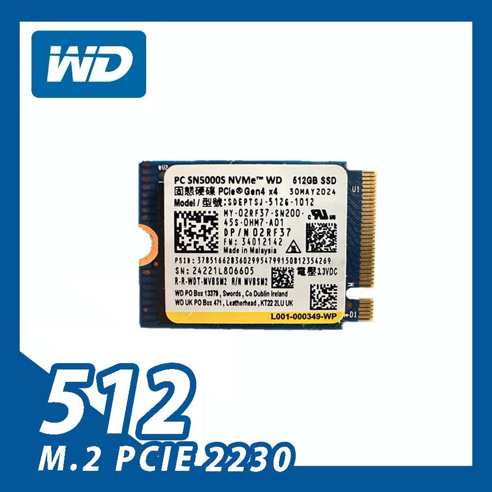 SSD M.2 2230 固態硬碟512G拆機版WD / 三星/ KIOXIA / PHISON /SanDisk