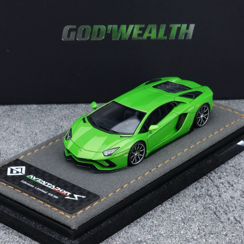 GW GOD WEALTH 1:64 Lamborghini Aventador S LP740-4 綠限量99pcs