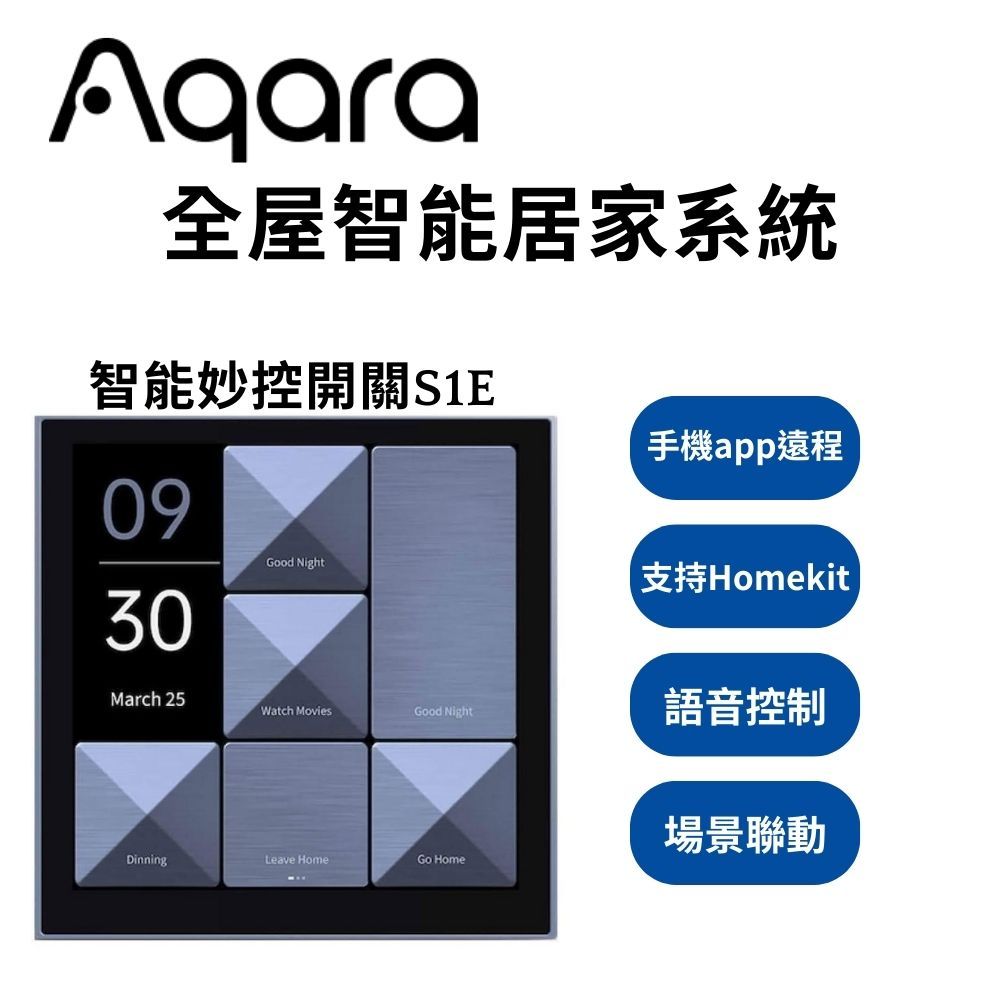 Aqara【國際版】語音智能控制面板S1E【蝦幣10%回饋】 支援homekit 觸碰螢幕多種主題台灣公司貨| 蝦皮購物