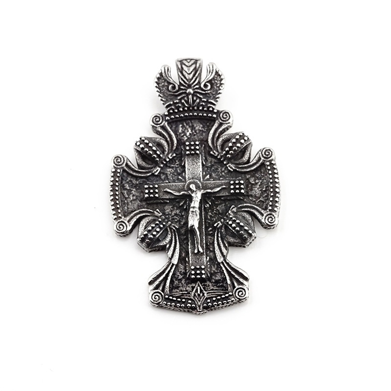 天主教聖物 復刻版 天主聖三十字架 Catholic Art 《無附鍊》鈦鋼十字架 | 蝦皮購物