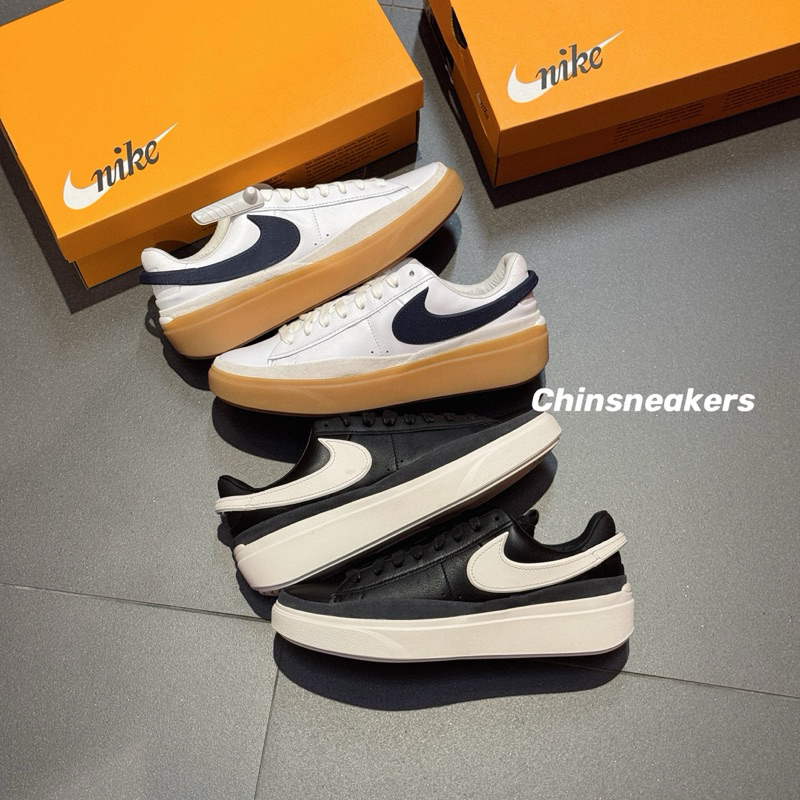 ☆CHIN代購☆ Nike Blazer Phanthom 黑底白勾 白藍 皮革 HF3119-001102 | 蝦皮購物