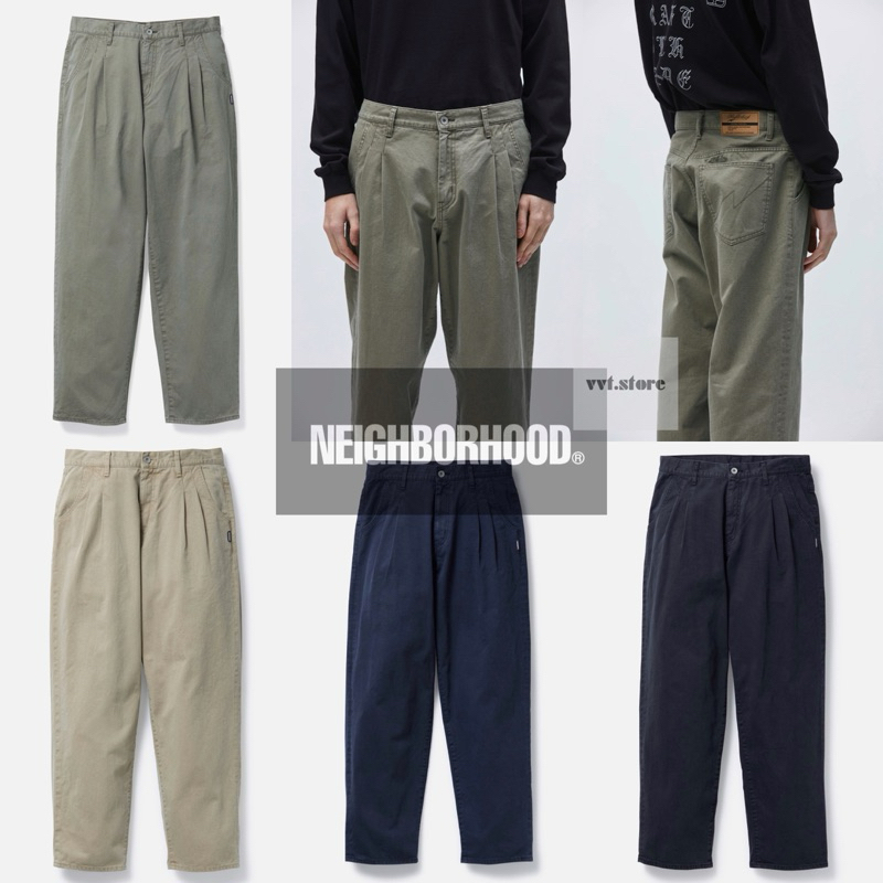 NEIGHBORHOOD 25SS BAGGYSILHOUETTE TWO TUCK PANTS 長褲工作褲休閒褲