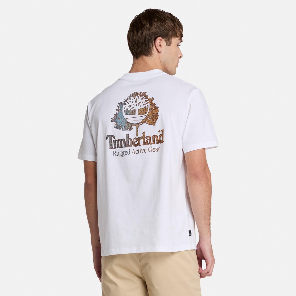 Timberland | (⭐2025春夏⭐)中性款白色背後圖案短袖T恤|A6A8B100 | 蝦皮購物
